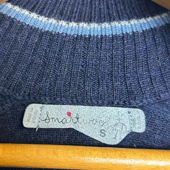 Smartwool Navy Blue 100% Merino Wool Sweatshirt Zip Men’s Size S minimalist - Picture 4 of 14